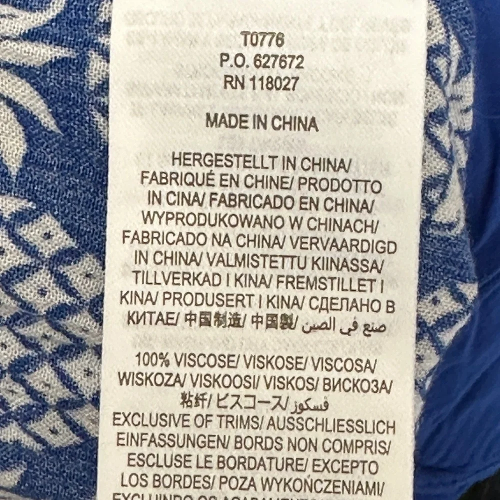 Boden Bembridge Pineapple Blue White Viscose Flowy Shorts 6
